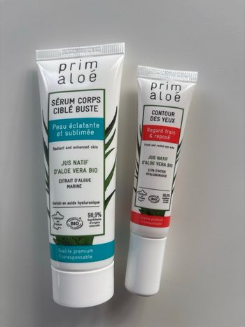 Lot Prim Aloé BIO — Sérum buste & contour des yeux neufs