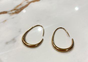 Boucles d’oreilles dorées en acier inoxydable 