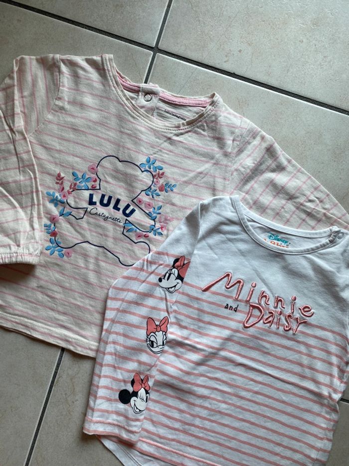 Lot de 2 t-shirt manches longues rayé 2 ans Minnie - photo numéro 7