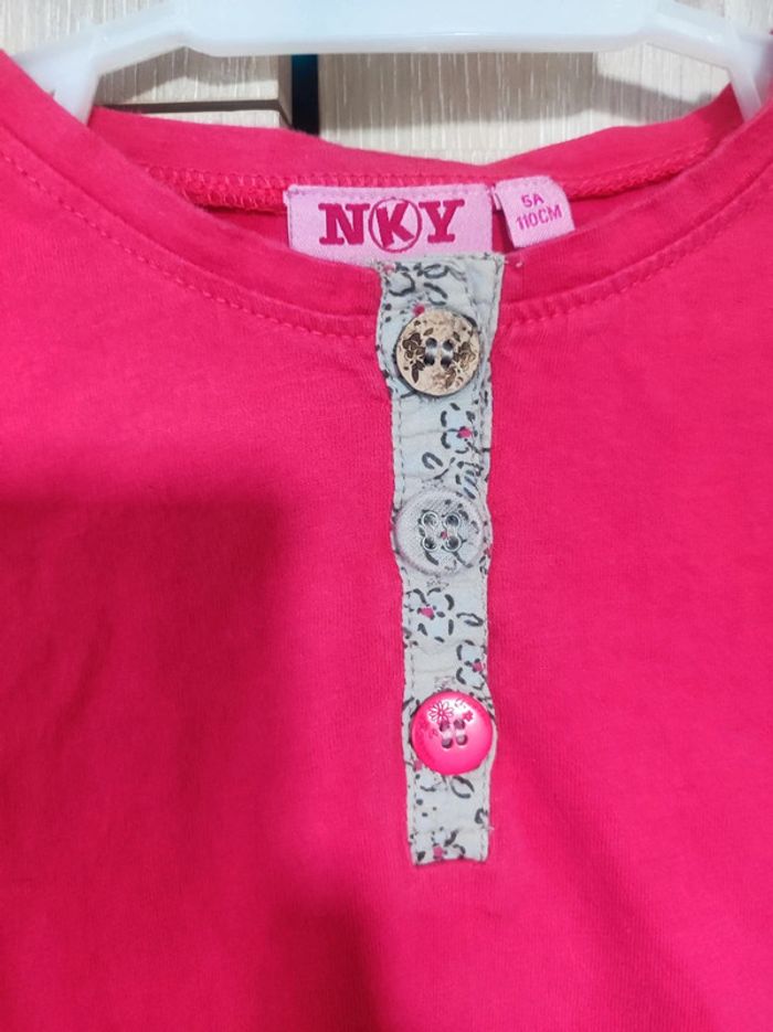 T shirt sweat rose cocoon nature 5 ans NKY - photo numéro 2