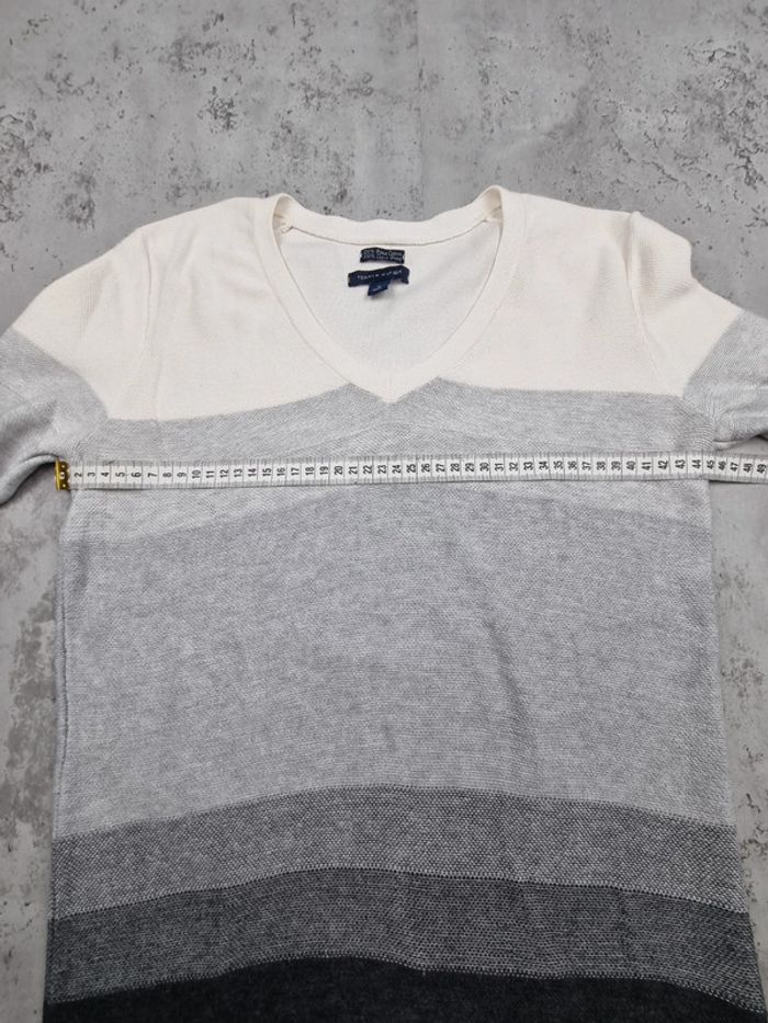 Pull col V Tommy Hilfiger – Dégradé de gris – Taille M/38 Femmes - photo numéro 10