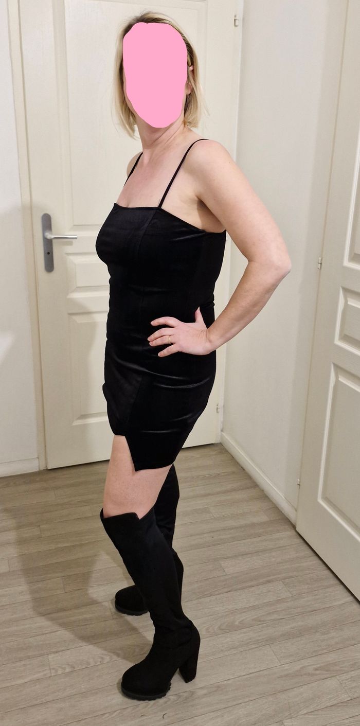 Cuissardes en daim noir sexy - photo numéro 2