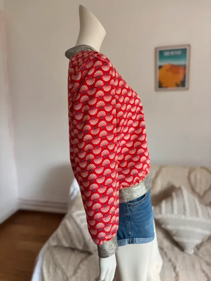 Veste légère argentée et motifs TM - photo numéro 4