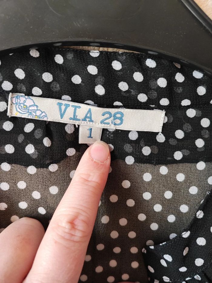 Blouse noire à pois - photo numéro 5