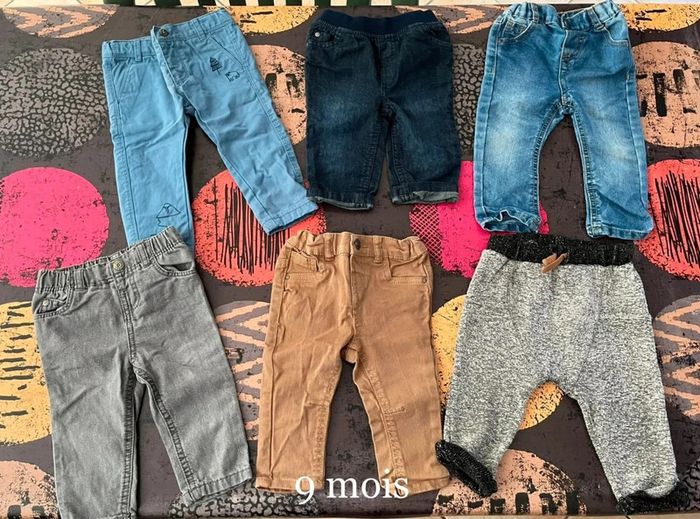 Lot de 6 pantalons taille 9 mois