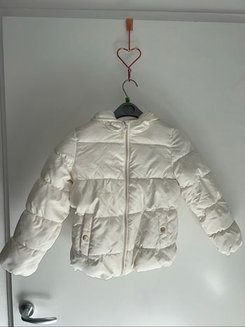 Manteau bien chaud blanc / crème - 7/8 ans - Tex