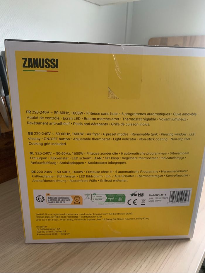 Air Fryer Friteuse 4L AF14 Zanussi - photo numéro 2