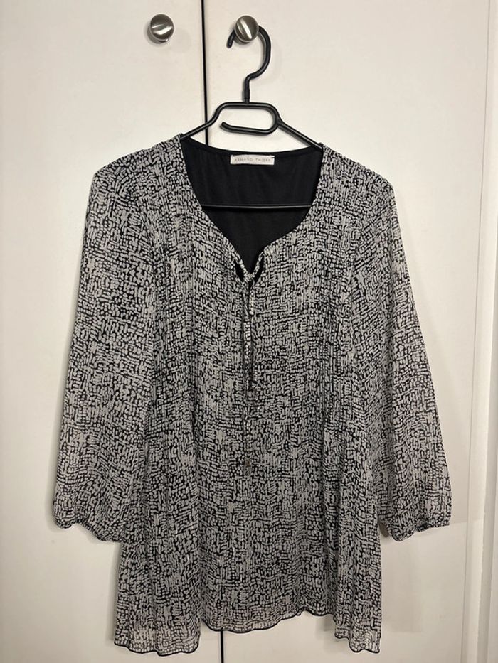 🌺blouse Armand Thiery détails feuille argent🌺