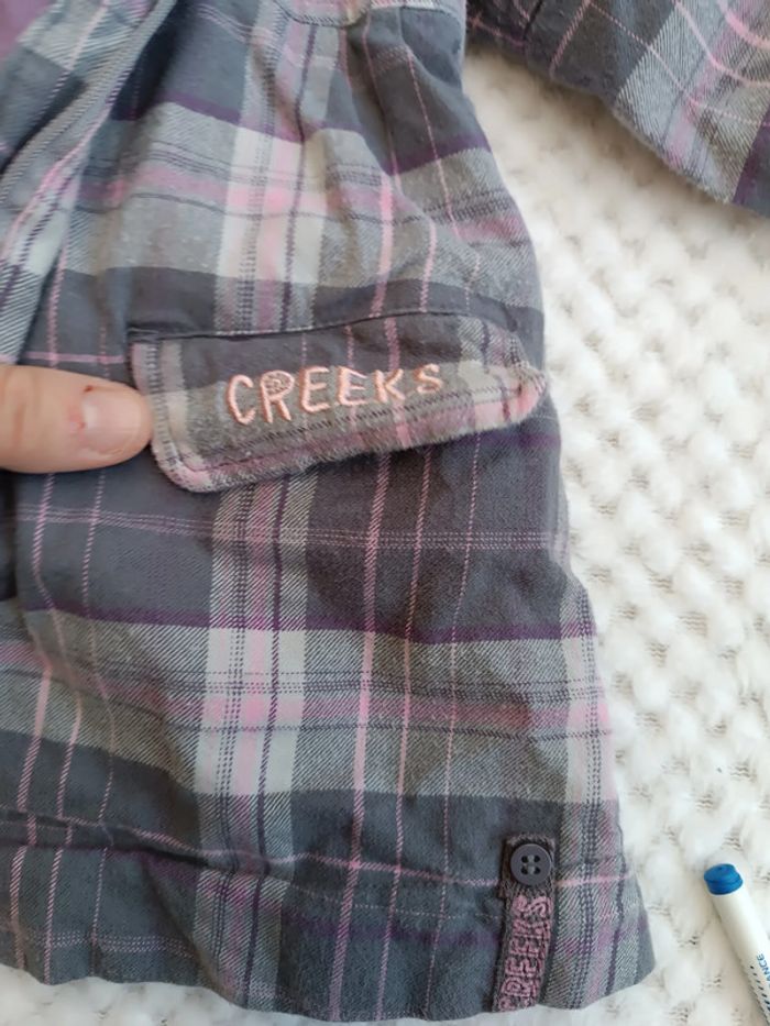 🔸 Manteau Style Écossais Gris & Rose – Creeks 6 Mois 🔸 - photo numéro 3