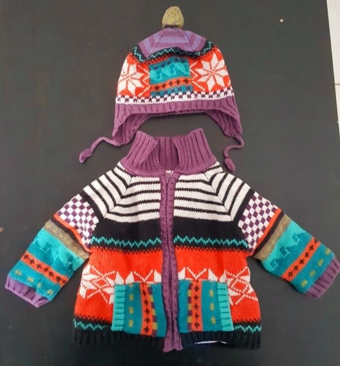 Gilet et bonnet Catimini 6 mois