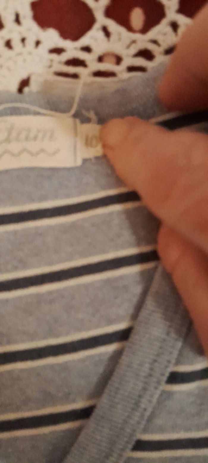 T shirt rayé 100% coton T 38/40 - photo numéro 4