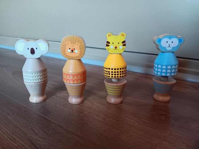 Jouet a visser en bois - cultura - Animaux