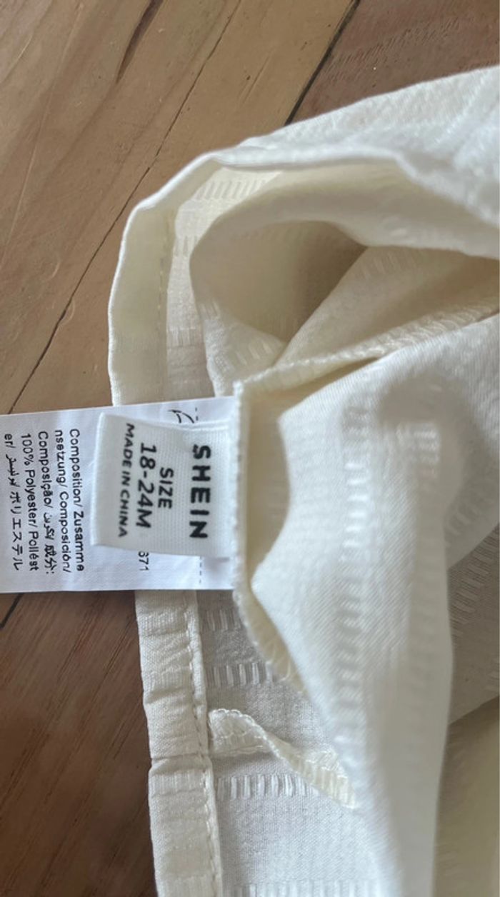 🤍 Robe à bretelles blanc cassé – 18/24 mois – SHEIN 🌼 - photo numéro 3