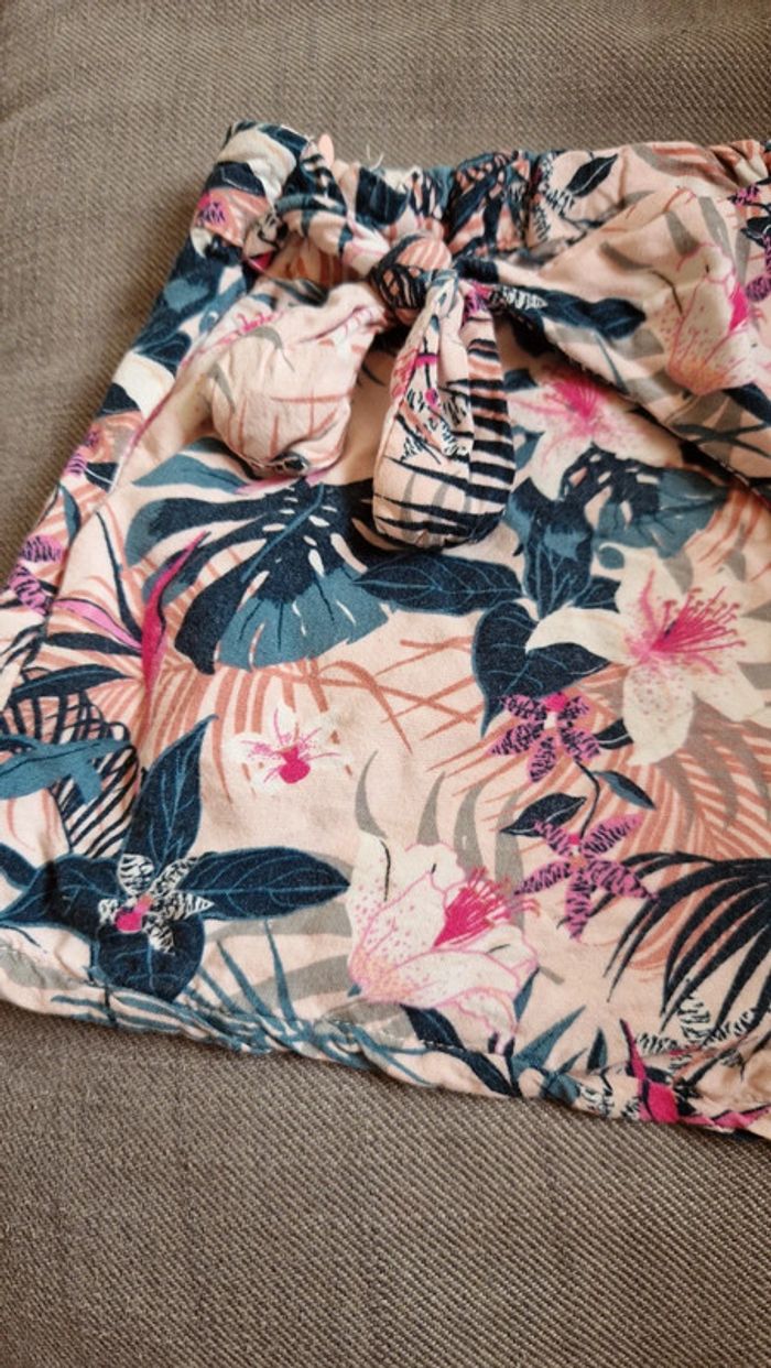 Short porte feuille rose à fleurs - photo numéro 2