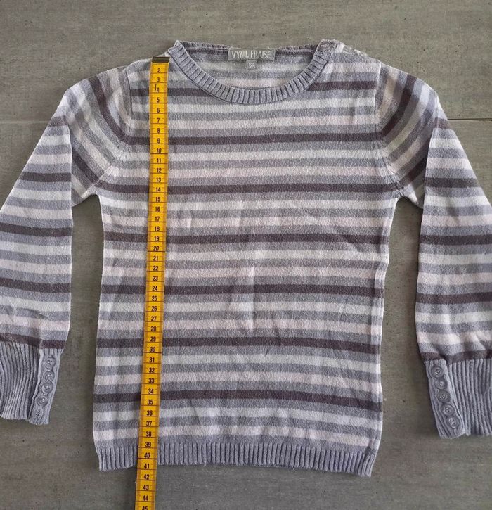 pull rayé violet - 6 ans - photo numéro 4