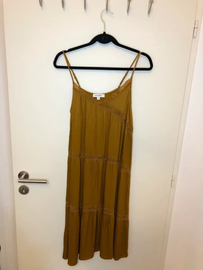 Robe à bretelle mi-longue ocre Les Petites taille S - photo numéro 4