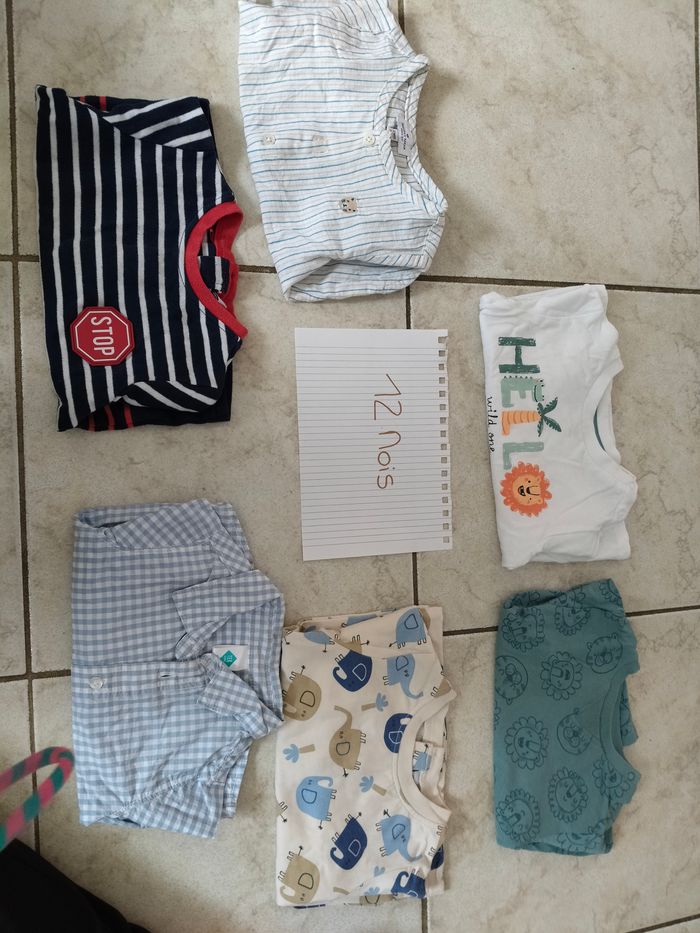 Lot de 6 tee shirt/chemise ML