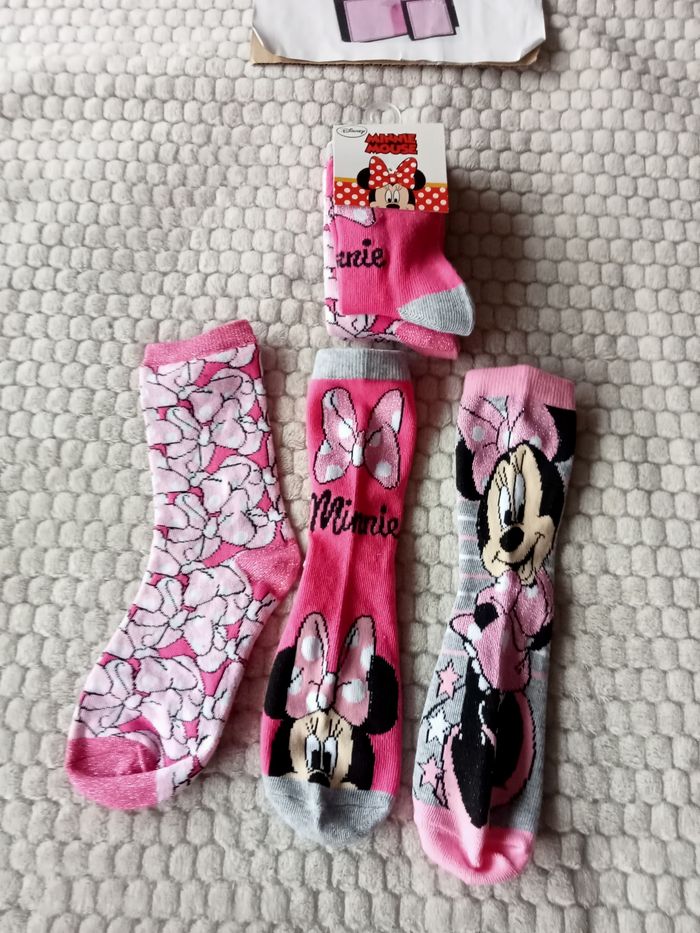 3 paires de chaussettes minnie 27/30