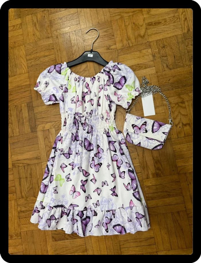 Robe à papillons violette - photo numéro 3