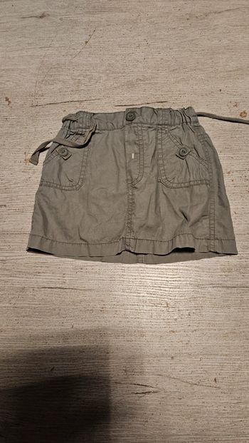 Jupe kaki avec culotte, ajustable, LOGG, 12 mois, nickel