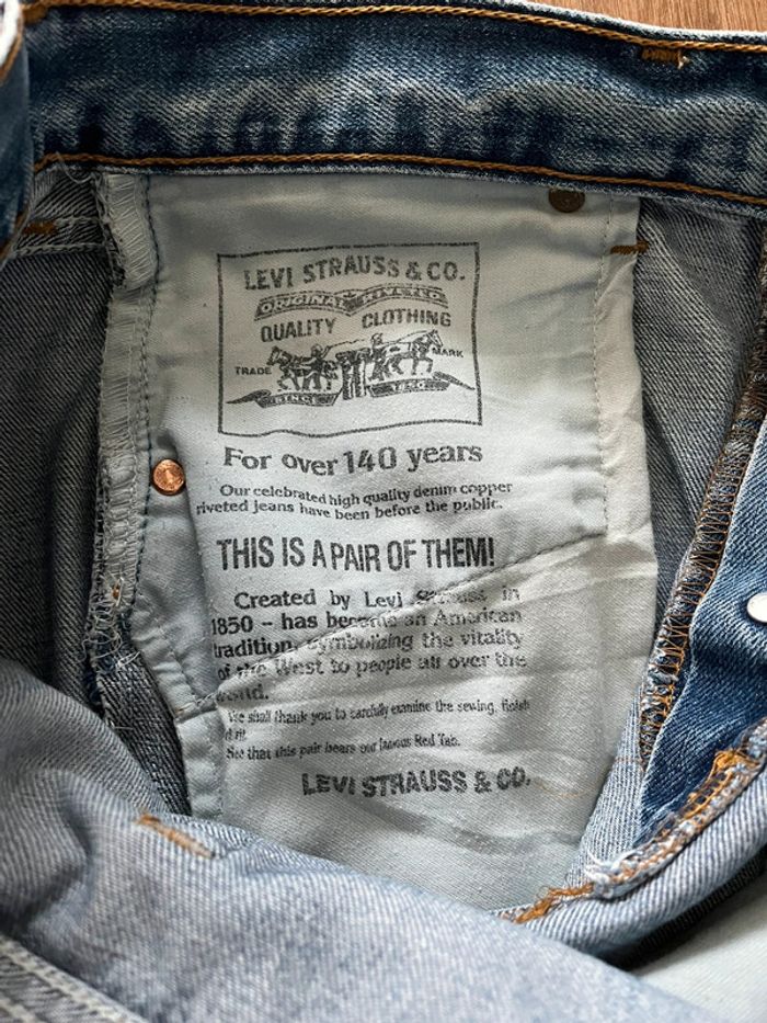 Jean/pantalon bleu clair Levi's 590 vintage pour femme, taille W 33 (42 taille française) - photo numéro 6