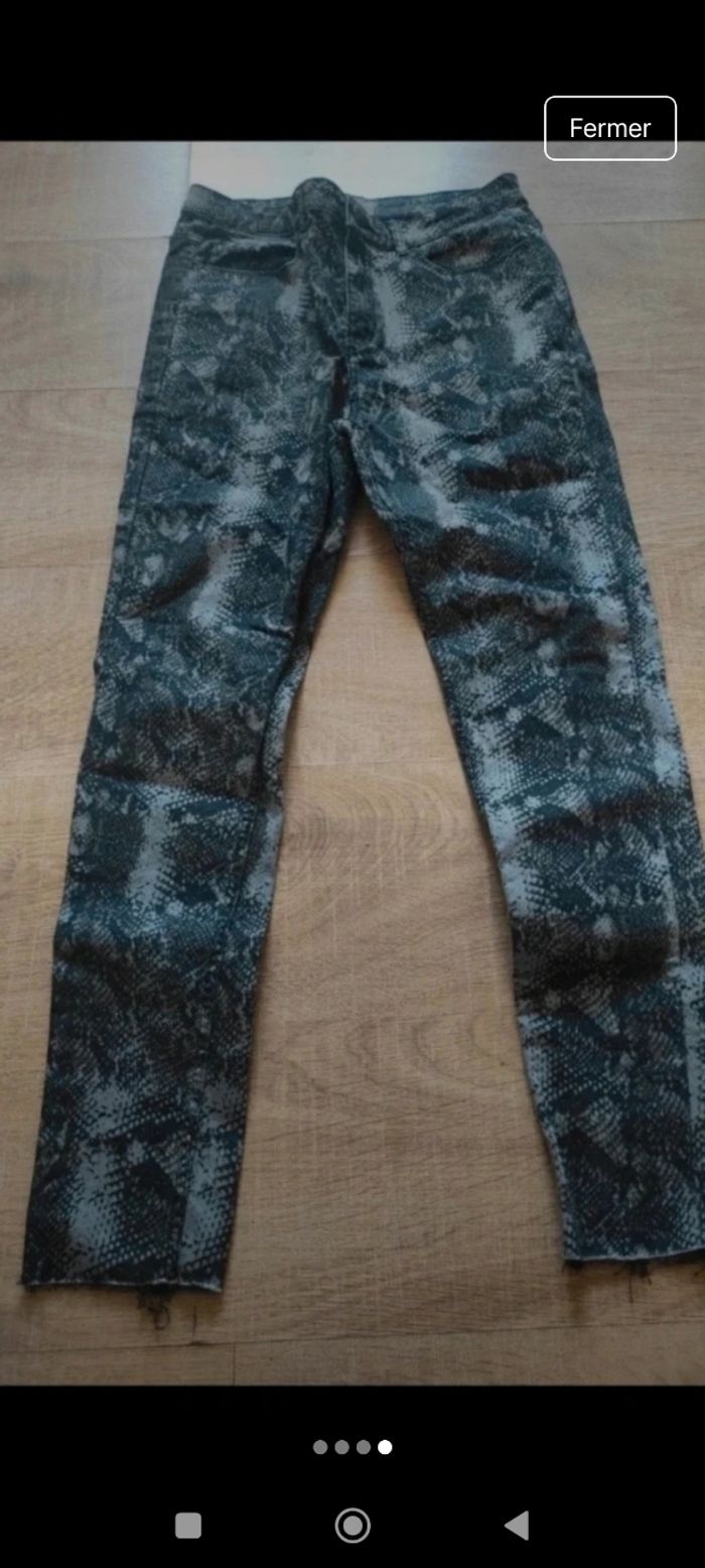 Jean ou pantalon stretch neuf imprimé python femme - photo numéro 4