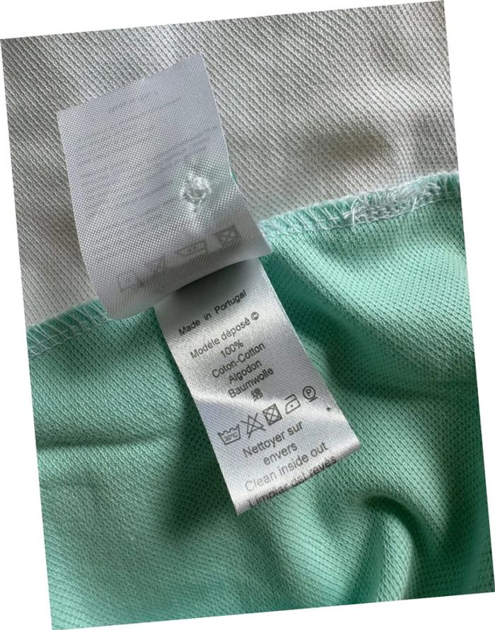 Polo Kenzo bicolore blanc et vert menthe 100% coton taille 3XL - photo numéro 11