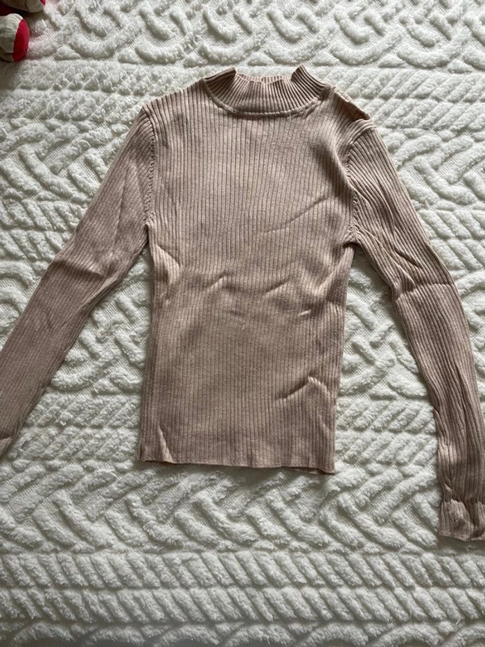 Petit pull moulant côtelé