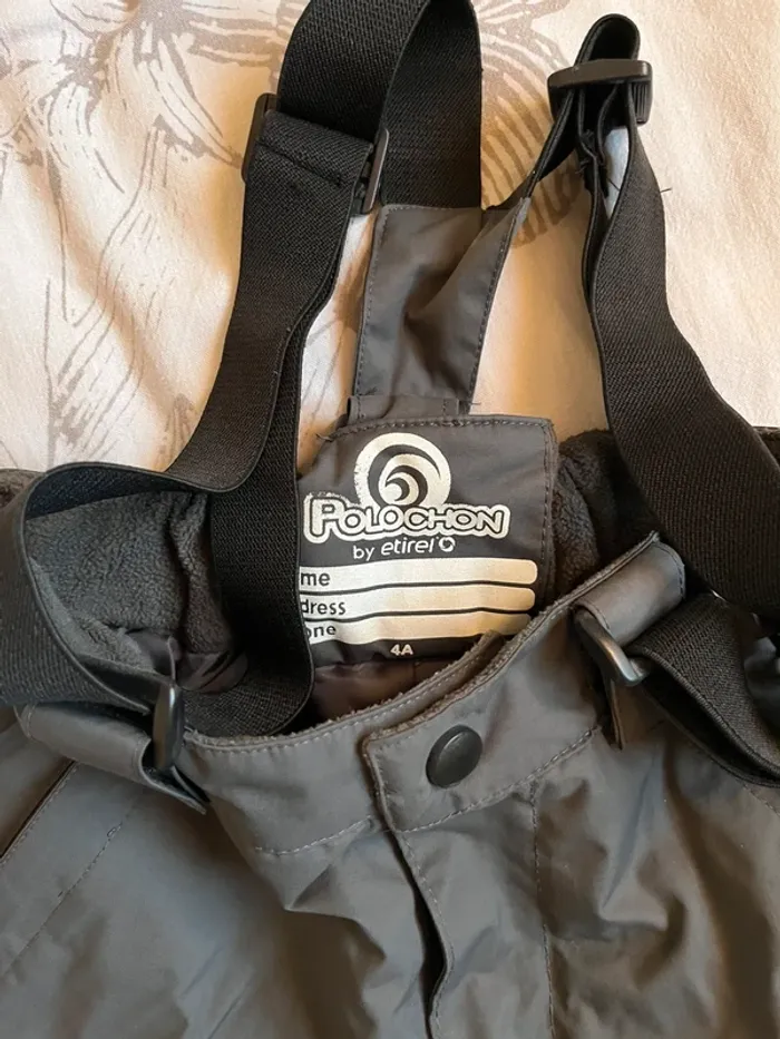 Pantalon salopette de ski 4 ans etirel - photo numéro 2