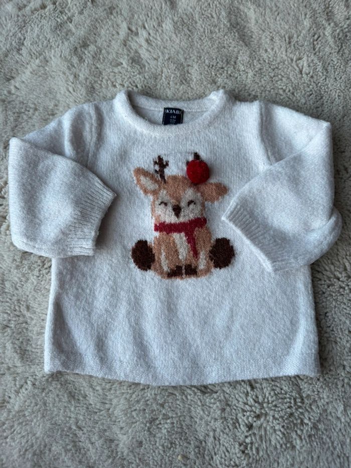 👚lot de 3 pulls - bébé fille - 6 mois - terre de marin - Kiabi- très bon état - photo numéro 8