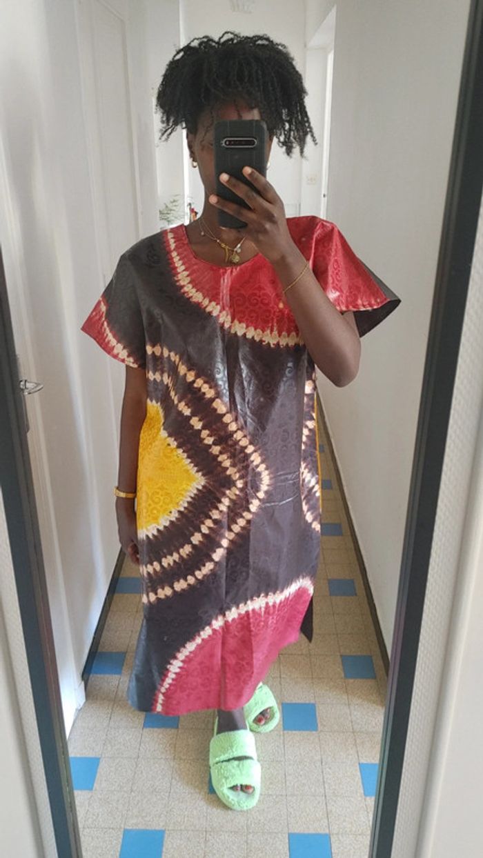 Robe boubou africaine sénégalaise bazin riche wax batik - photo numéro 6