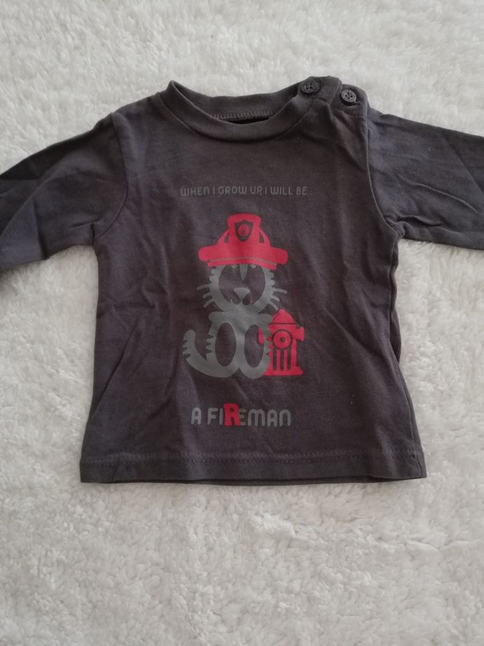 Tee shirt manche longue garçon obaïbi 1 mois