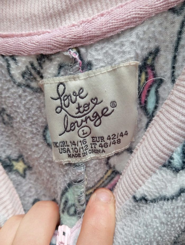 Pyjama 1 pièce gris motif licorne Love to Lounge taille 42/44 - photo numéro 11