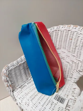 Trousse vintage colorblock année 80 90