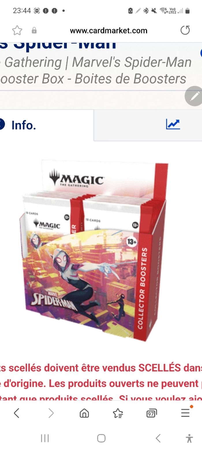 Mtg Precommande Spiderman me cobtacter