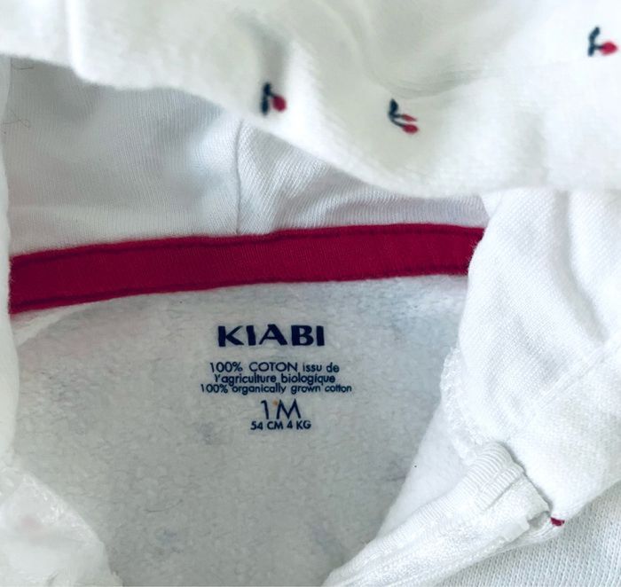 Sweat-shirt à capuche « Kiabi » 1 mois - photo numéro 3