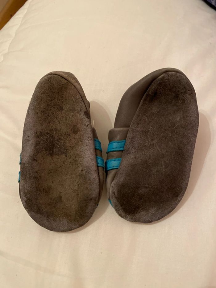 Chaussons bébé souples cuir T 19 Lappade - photo numéro 2