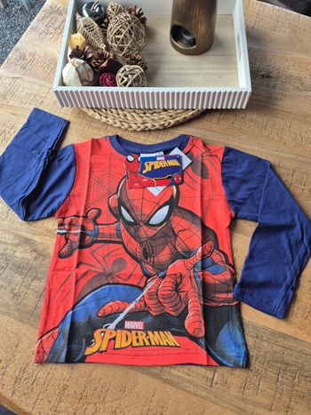 Tee-shirt Garçon Spiderman Bleu Marine 7 ans
