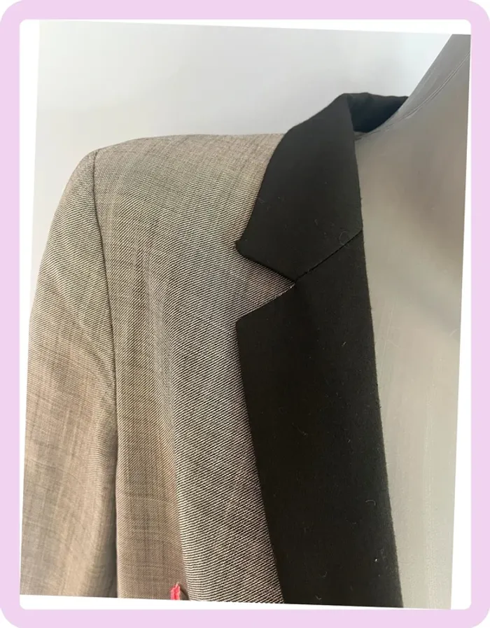 Blazer gris Sandro taille 36 avec pins décoratifs - photo numéro 3