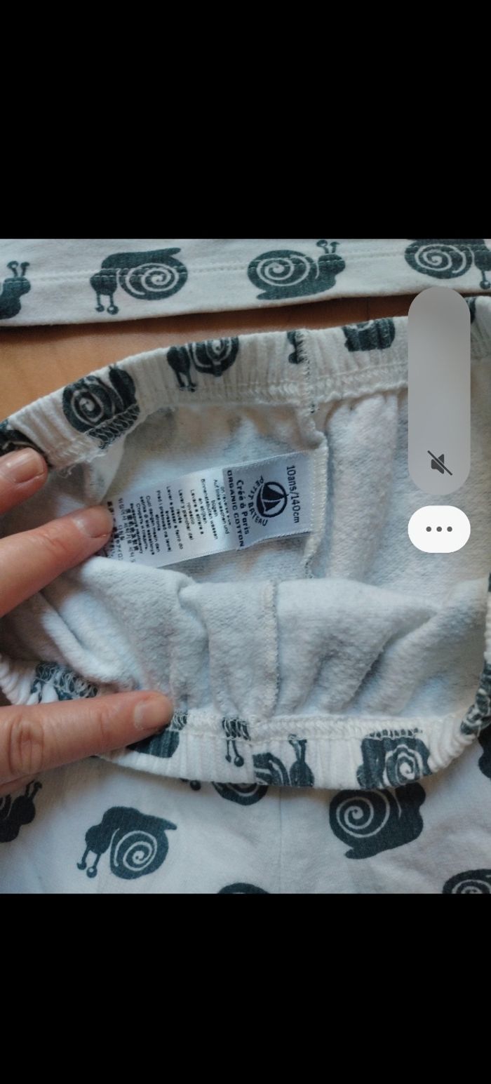 Pyjama escargot petit bateau 8/10 ans - photo numéro 7