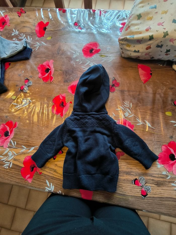 Pull à capuche zippé kimbaloo 1 mois - photo numéro 3