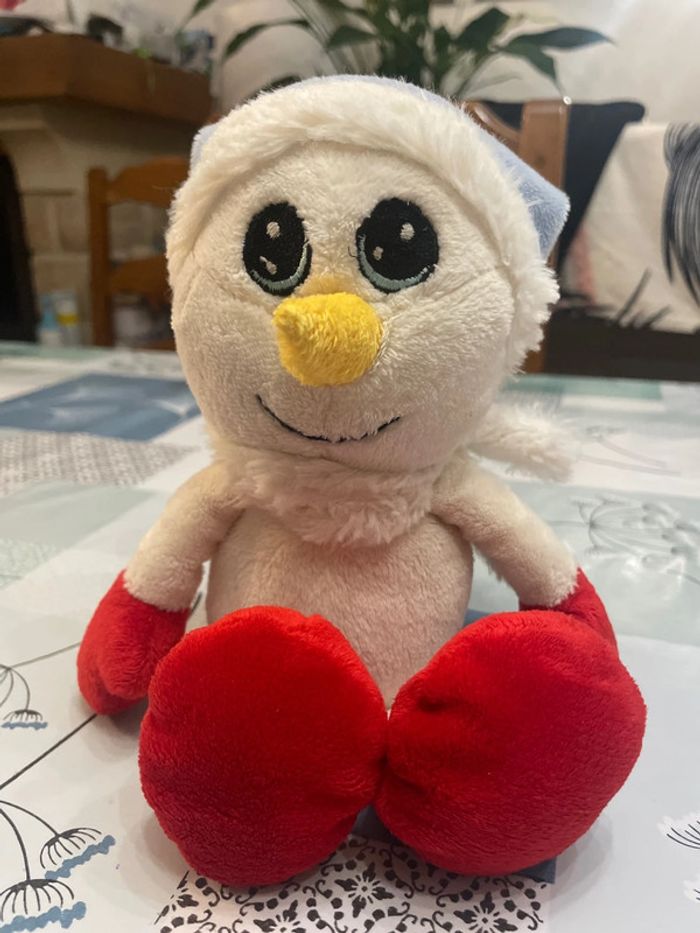 Peluche bonhomme de neige