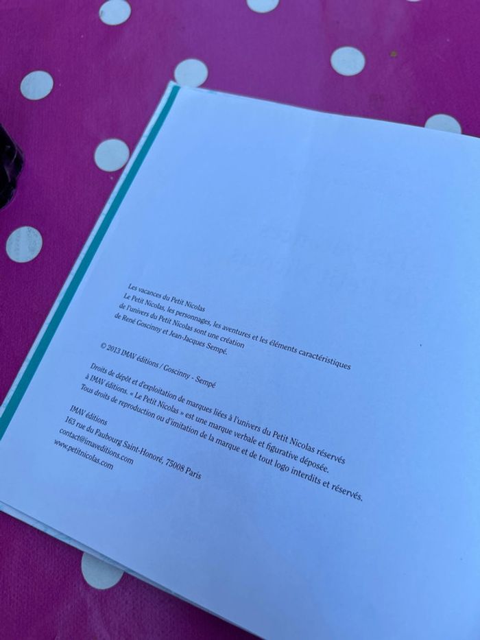 Livre jeunesse - goscinny sempe - Les vacances du petit Nicolas iMav édition - photo numéro 3