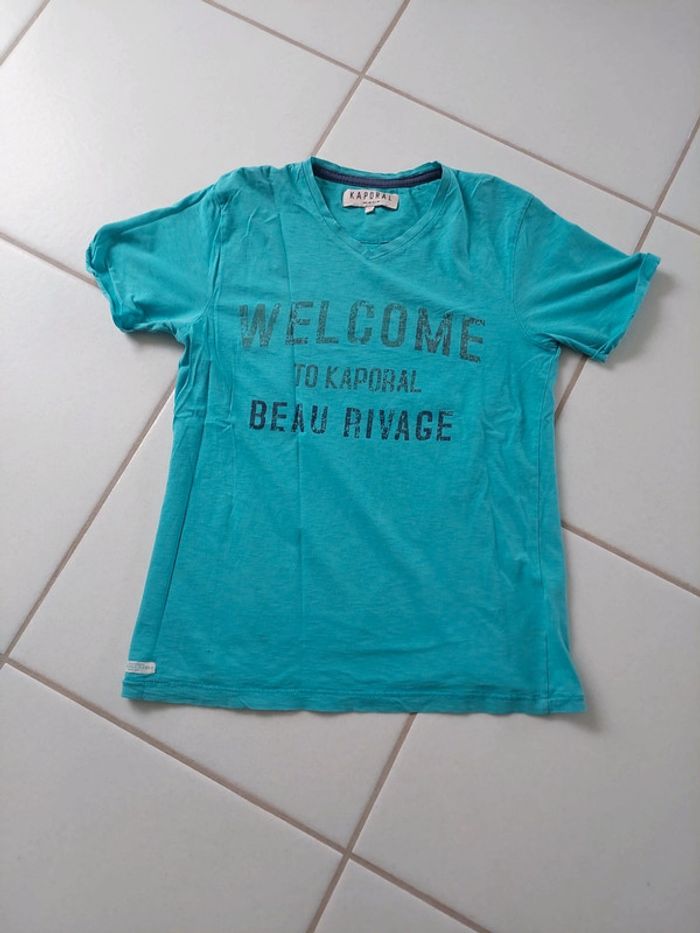 Tee Shirt turquoise Kaporal 14 ans - photo numéro 2