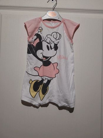 Pyjama léger Minnie rose et blanc