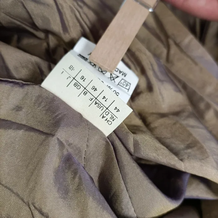 Ensemble tailleur jupe longue à volants Vert irisé violet - Florence Korn pour ECRU - Taille 46 A053 - photo numéro 10