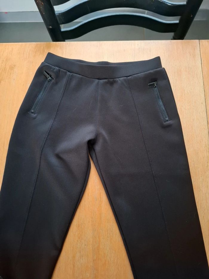 Pantalon noir style leeging epais - photo numéro 2