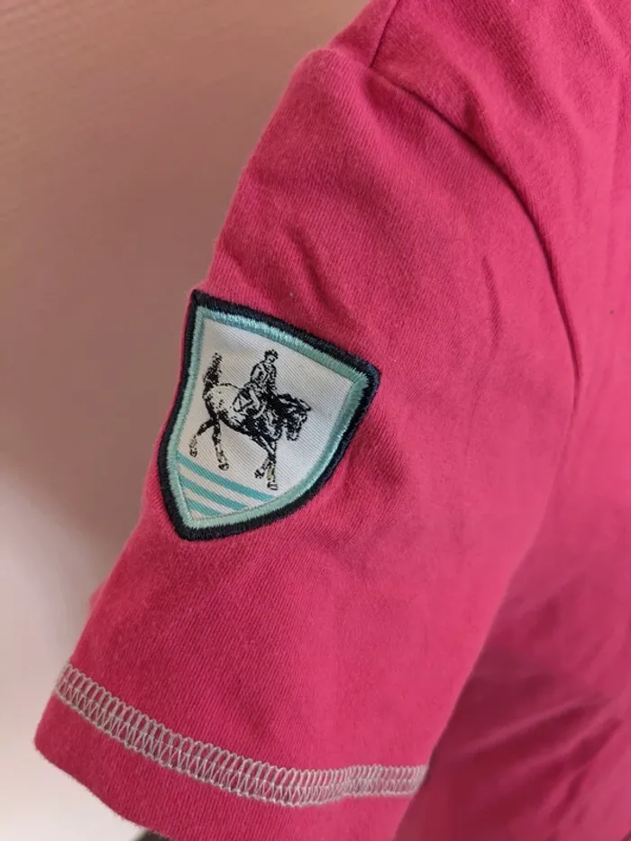 Polo Fouganza - Rose/noir/blanc - photo numéro 4