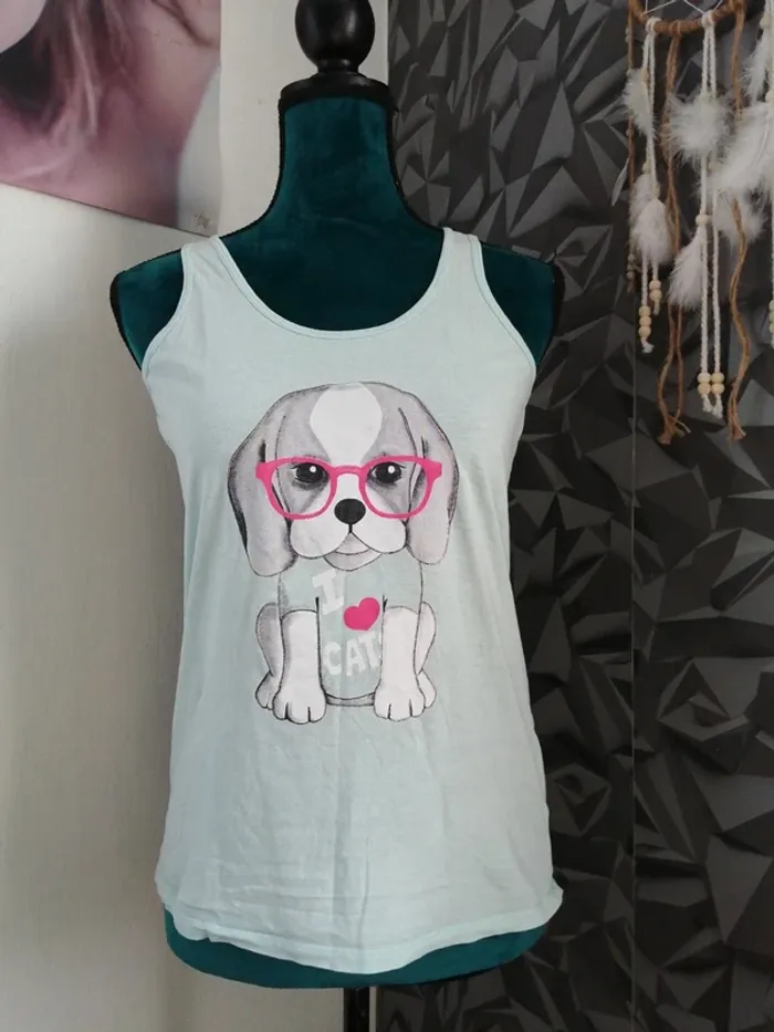 Top pyjama bleu clair imprimé chien / kiabi / (S)