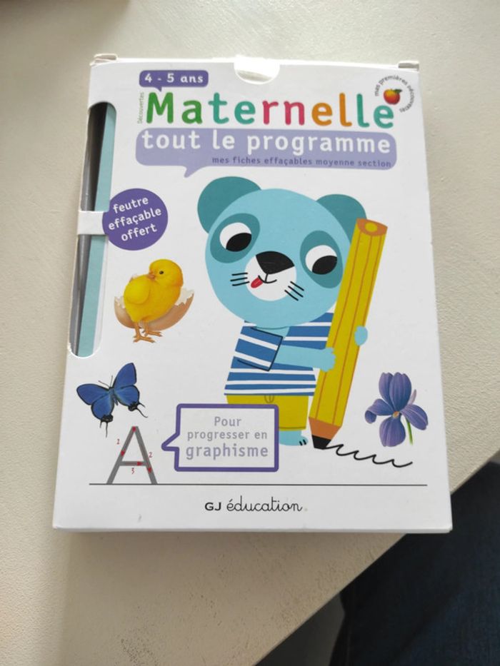 Fiches effaçables découvertes maternelle. Tout le programme de moyenne section